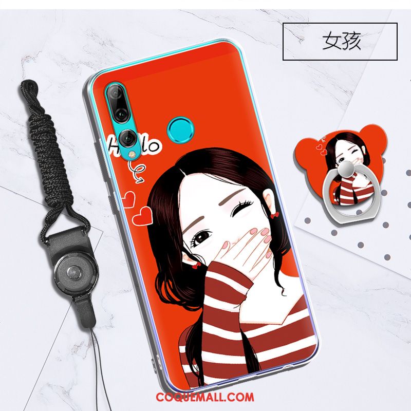 Étui Huawei P Smart+ 2019 Ornements Suspendus Support Tendance, Coque Huawei P Smart+ 2019 Blanc Téléphone Portable