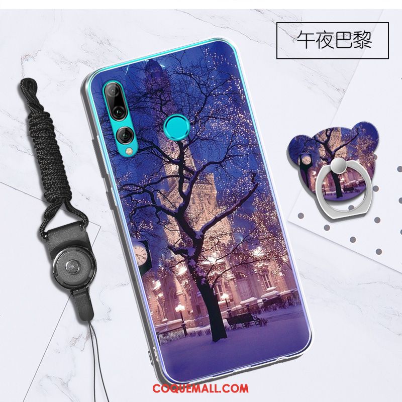 Étui Huawei P Smart+ 2019 Ornements Suspendus Support Tendance, Coque Huawei P Smart+ 2019 Blanc Téléphone Portable