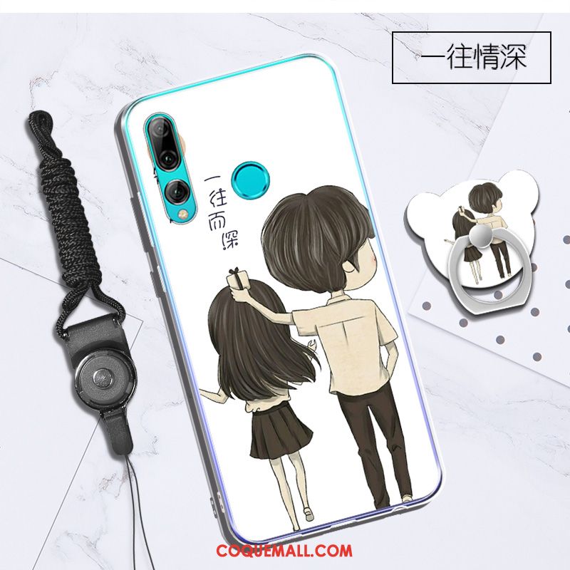 Étui Huawei P Smart+ 2019 Ornements Suspendus Support Tendance, Coque Huawei P Smart+ 2019 Blanc Téléphone Portable