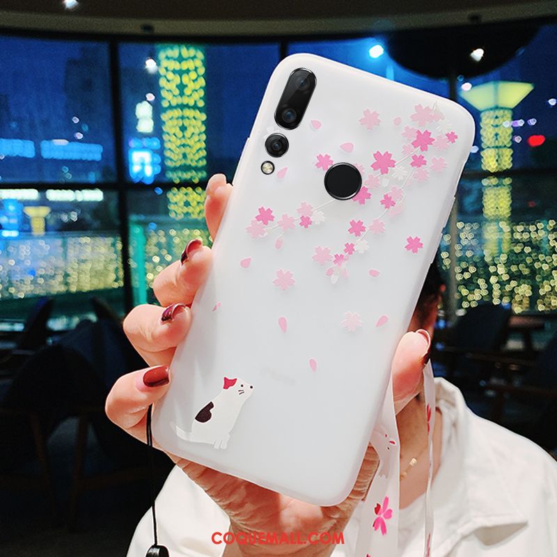 Étui Huawei P Smart+ 2019 Sakura Tendance Ornements Suspendus, Coque Huawei P Smart+ 2019 Silicone Incassable