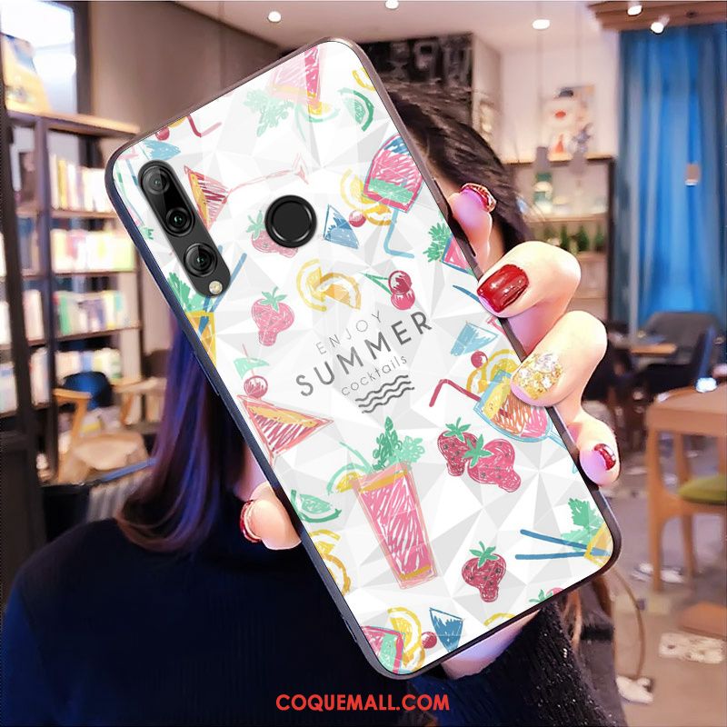Étui Huawei P Smart+ 2019 Silicone Marque De Tendance Modèle Fleurie, Coque Huawei P Smart+ 2019 Téléphone Portable Jaune