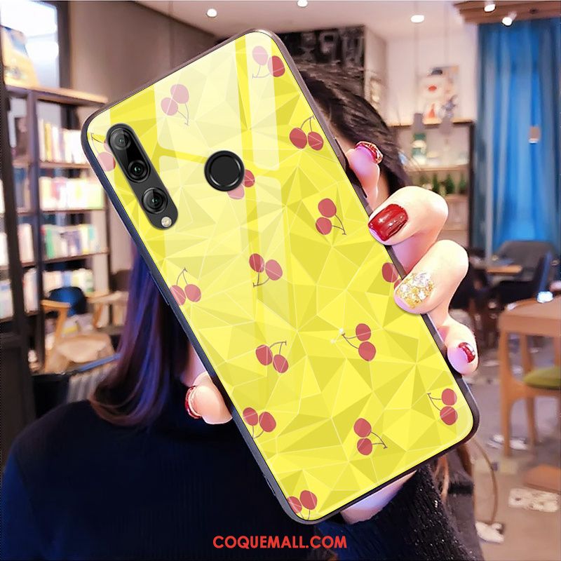 Étui Huawei P Smart+ 2019 Silicone Marque De Tendance Modèle Fleurie, Coque Huawei P Smart+ 2019 Téléphone Portable Jaune