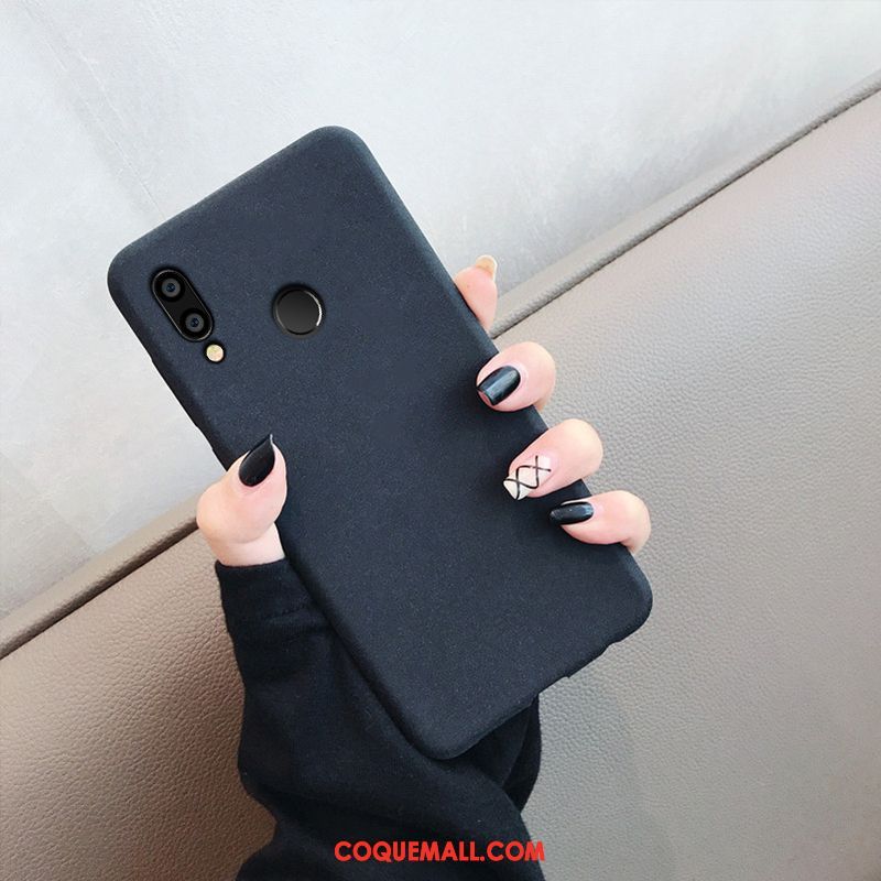 Étui Huawei P Smart 2019 Simple Fluide Doux Tempérer, Coque Huawei P Smart 2019 Gris Membrane Sandfarben