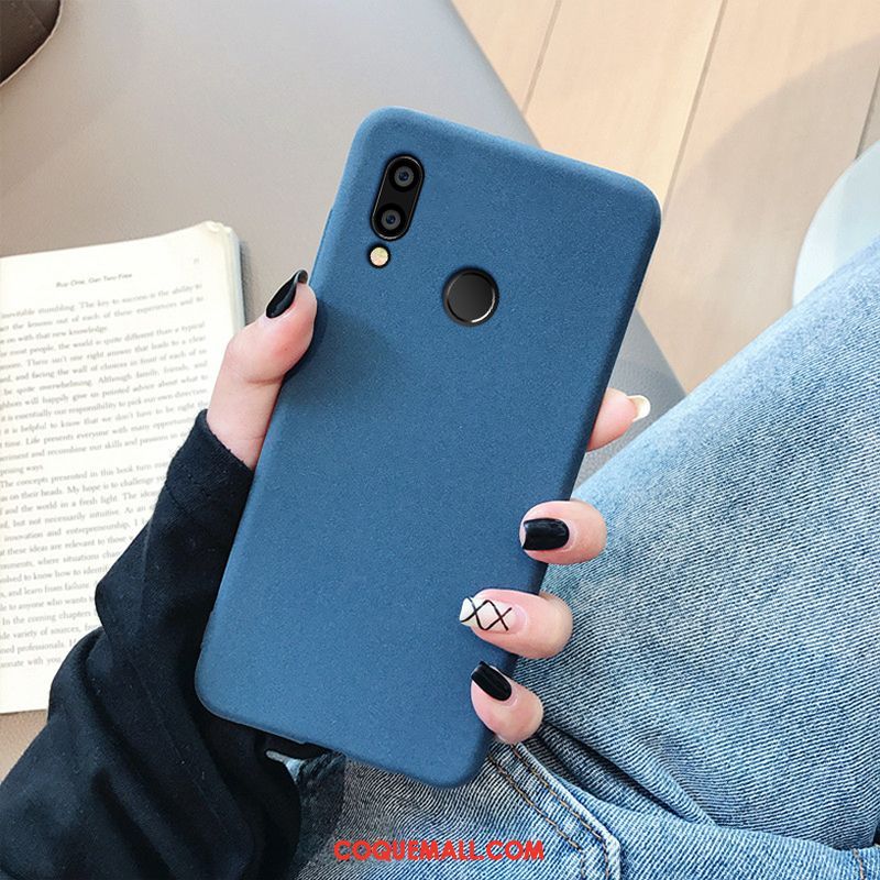 Étui Huawei P Smart 2019 Simple Fluide Doux Tempérer, Coque Huawei P Smart 2019 Gris Membrane Sandfarben