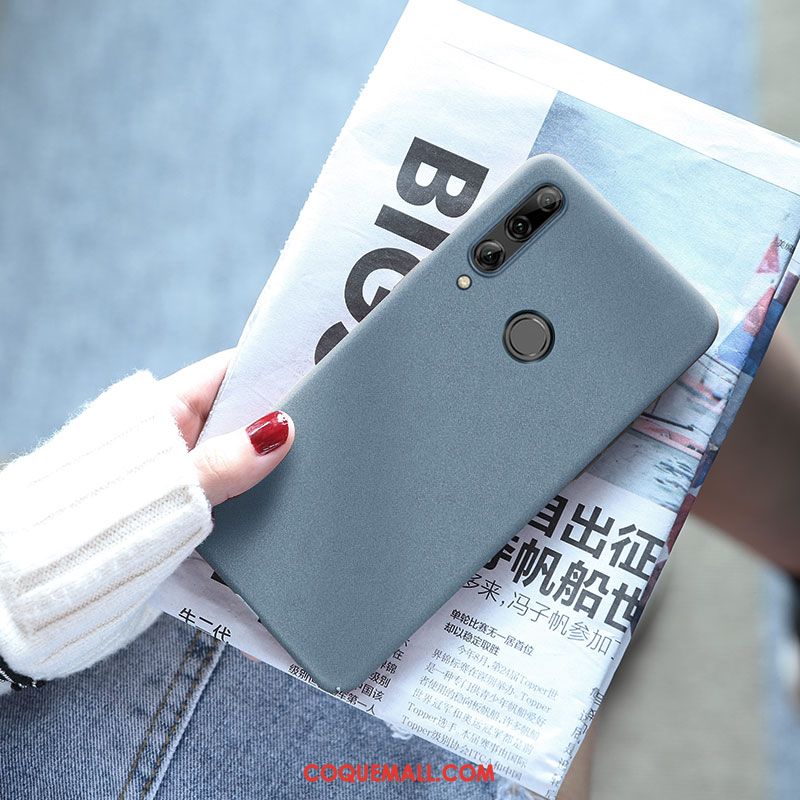 Étui Huawei P Smart+ 2019 Simple Téléphone Portable Couleur Unie, Coque Huawei P Smart+ 2019 Gris Difficile