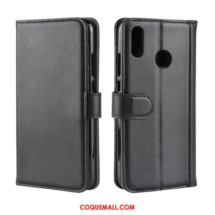 Étui Huawei P Smart 2019 Téléphone Portable En Cuir Pure, Coque Huawei P Smart 2019 Carte Cuir Véritable