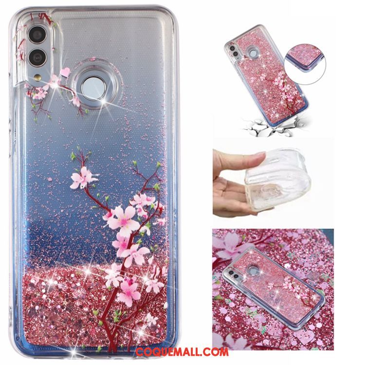 Étui Huawei P Smart 2019 Téléphone Portable Quicksand Liquide, Coque Huawei P Smart 2019 Bleu