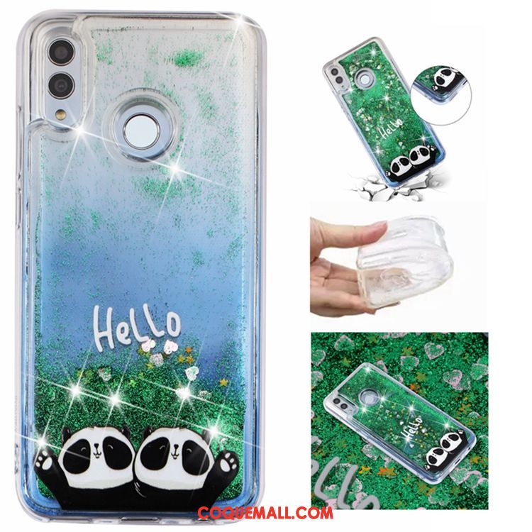 Étui Huawei P Smart 2019 Téléphone Portable Quicksand Liquide, Coque Huawei P Smart 2019 Bleu