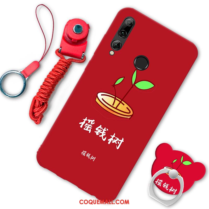 Étui Huawei P Smart+ 2019 Téléphone Portable Rouge Anneau, Coque Huawei P Smart+ 2019 Ornements Suspendus