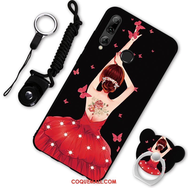 Étui Huawei P Smart+ 2019 Téléphone Portable Rouge Anneau, Coque Huawei P Smart+ 2019 Ornements Suspendus