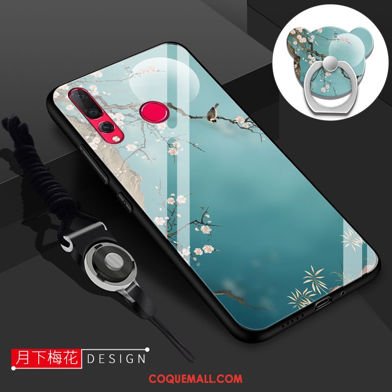 Étui Huawei P Smart+ 2019 Vert Support Téléphone Portable, Coque Huawei P Smart+ 2019 Personnalité Verre