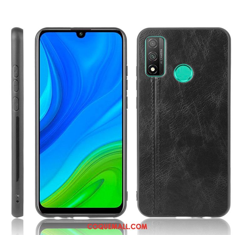 Étui Huawei P Smart 2020 Cuir Protection Noir, Coque Huawei P Smart 2020 Tout Compris Téléphone Portable