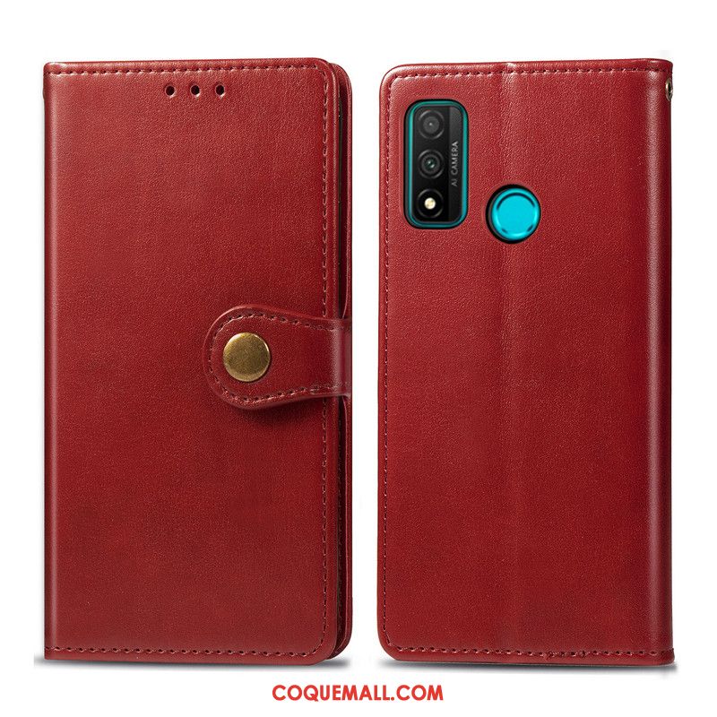 Étui Huawei P Smart 2020 Simple Business Similicuir, Coque Huawei P Smart 2020 Couleur Unie Protection