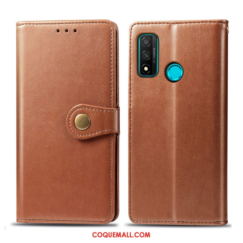 Étui Huawei P Smart 2020 Simple Business Similicuir, Coque Huawei P Smart 2020 Couleur Unie Protection