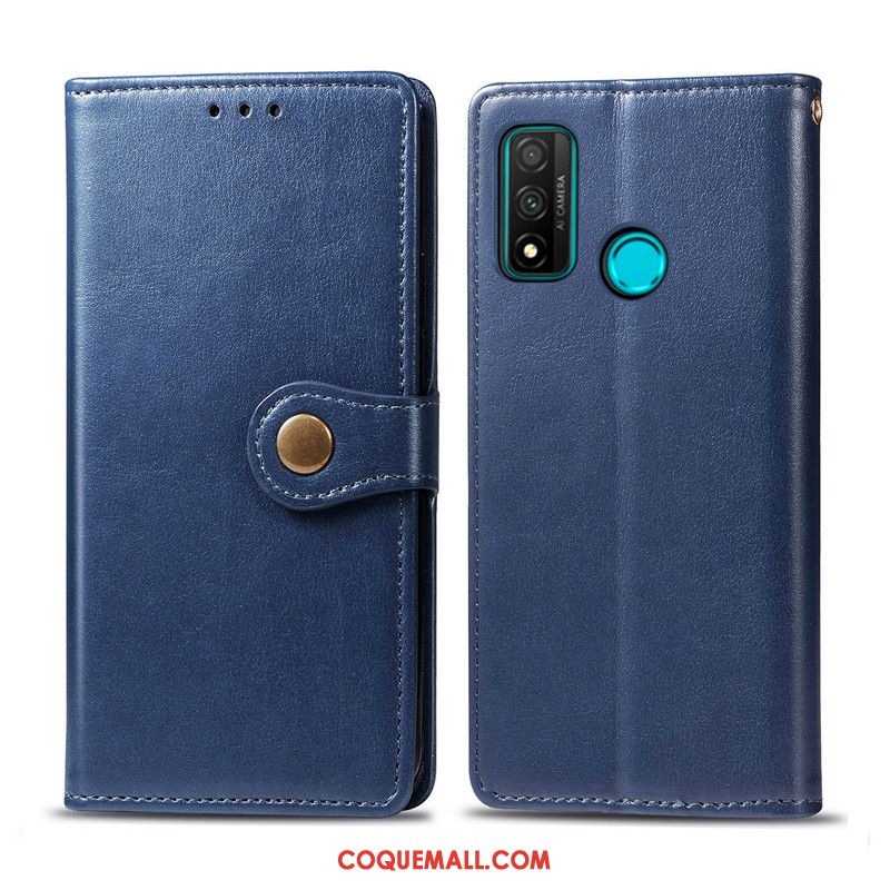 Étui Huawei P Smart 2020 Simple Business Similicuir, Coque Huawei P Smart 2020 Couleur Unie Protection