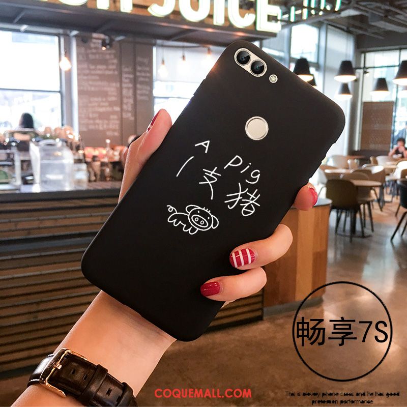 Étui Huawei P Smart Blanc Fluide Doux Simple, Coque Huawei P Smart Personnalité Amoureux