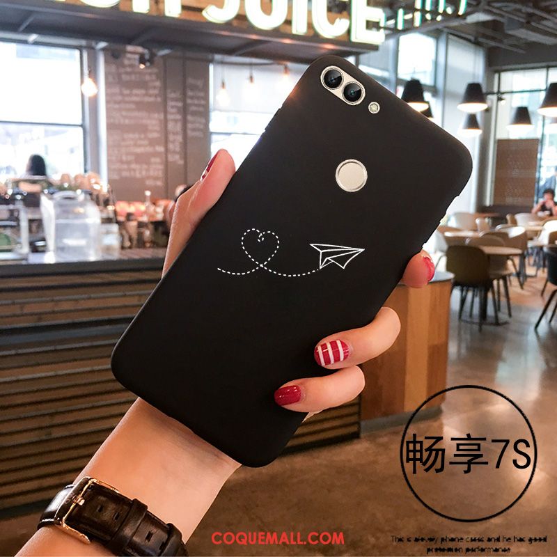 Étui Huawei P Smart Blanc Fluide Doux Simple, Coque Huawei P Smart Personnalité Amoureux