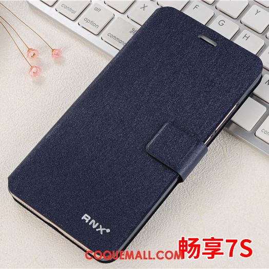 Étui Huawei P Smart Bleu Protection Téléphone Portable, Coque Huawei P Smart Étui En Cuir Clamshell