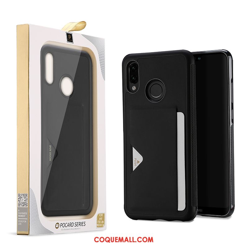 Étui Huawei P Smart+ Carte Antidérapant Jeunesse, Coque Huawei P Smart+ Téléphone Portable Business