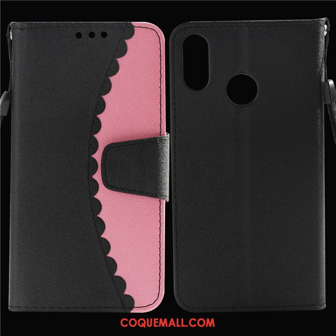 Étui Huawei P Smart+ Clamshell Tout Compris Protection, Coque Huawei P Smart+ Étui En Cuir Violet