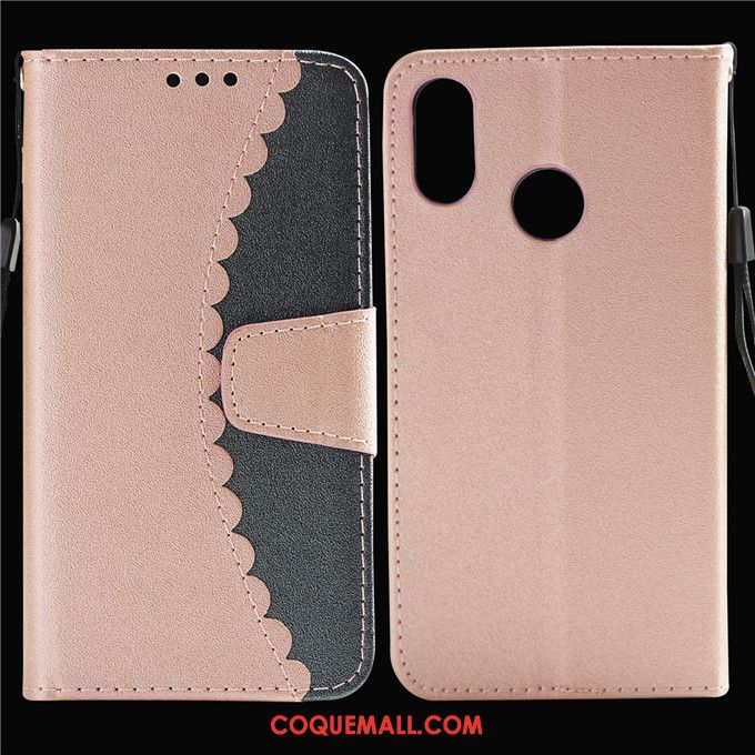 Étui Huawei P Smart+ Clamshell Tout Compris Protection, Coque Huawei P Smart+ Étui En Cuir Violet