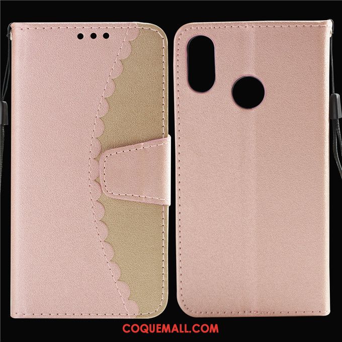 Étui Huawei P Smart+ Clamshell Tout Compris Protection, Coque Huawei P Smart+ Étui En Cuir Violet