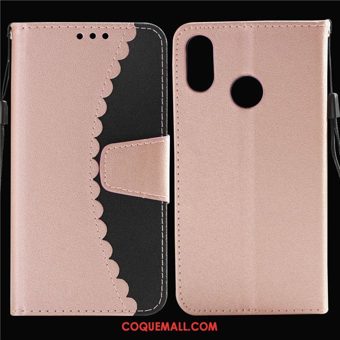 Étui Huawei P Smart+ Clamshell Tout Compris Protection, Coque Huawei P Smart+ Étui En Cuir Violet