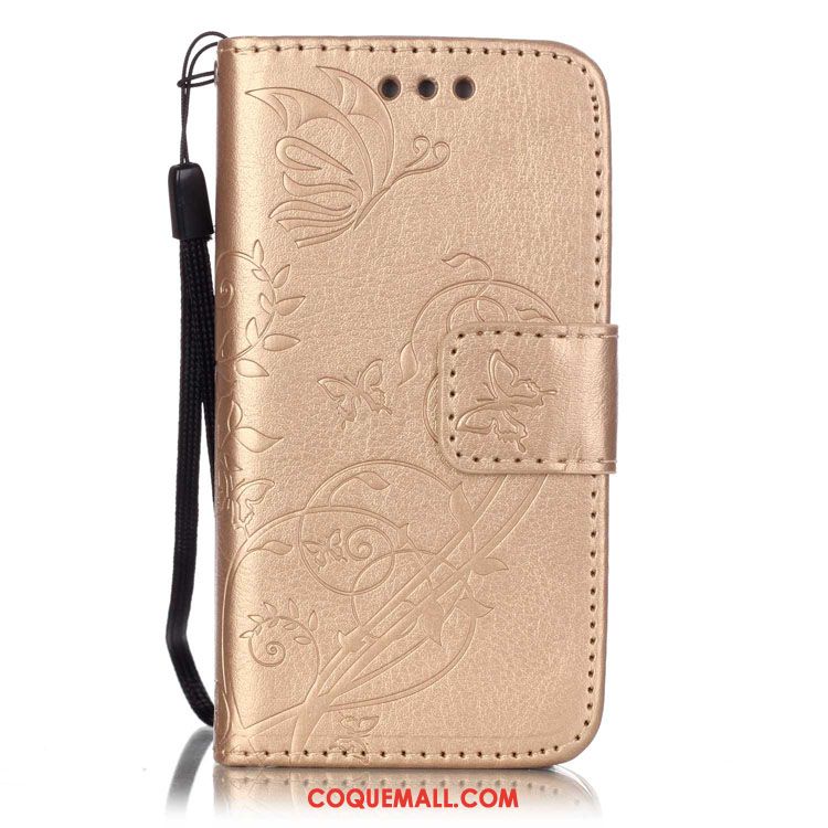 Étui Huawei P Smart+ Cuir Papillon En Relief, Coque Huawei P Smart+ Téléphone Portable Support Braun