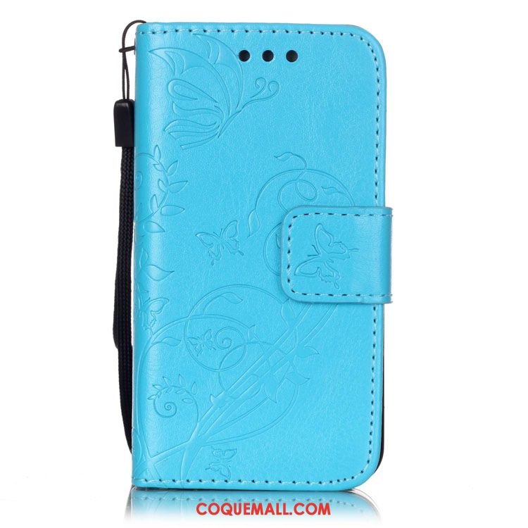 Étui Huawei P Smart+ Cuir Papillon En Relief, Coque Huawei P Smart+ Téléphone Portable Support Braun