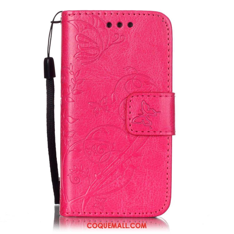 Étui Huawei P Smart+ Cuir Papillon En Relief, Coque Huawei P Smart+ Téléphone Portable Support Braun