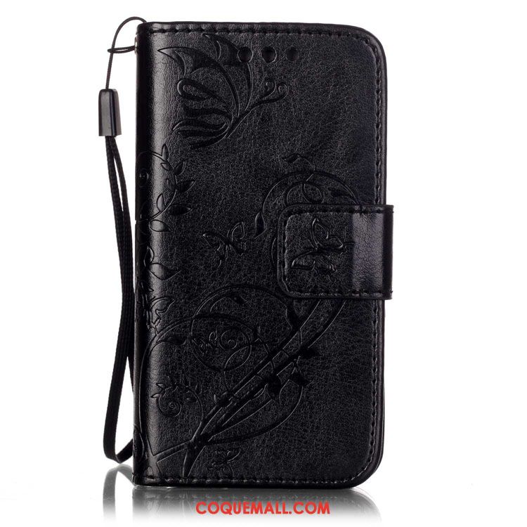 Étui Huawei P Smart+ Cuir Papillon En Relief, Coque Huawei P Smart+ Téléphone Portable Support Braun