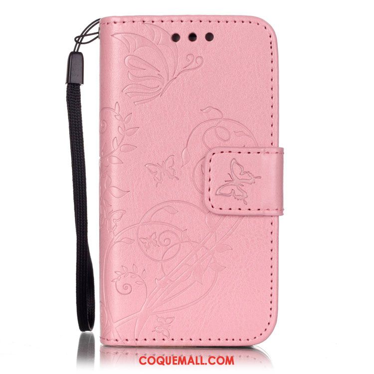 Étui Huawei P Smart+ Cuir Papillon En Relief, Coque Huawei P Smart+ Téléphone Portable Support Braun