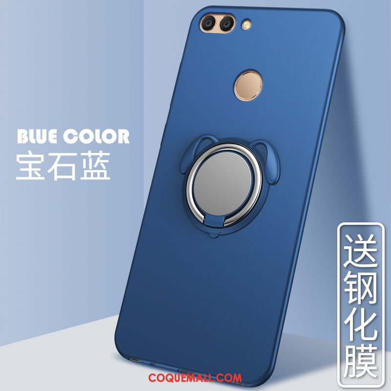 Étui Huawei P Smart Délavé En Daim Créatif Simple, Coque Huawei P Smart Anneau Fluide Doux