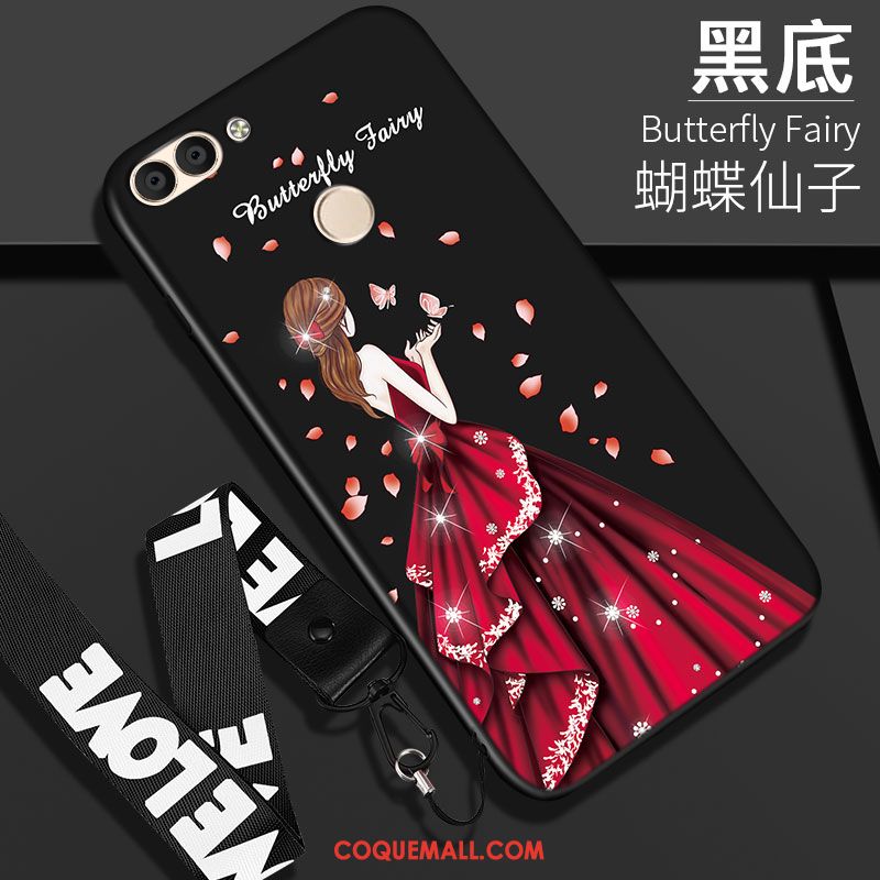 Étui Huawei P Smart Fluide Doux Incassable Rouge, Coque Huawei P Smart Tendance Silicone