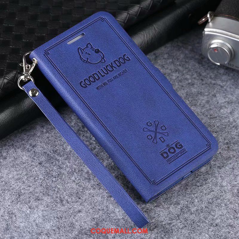 Étui Huawei P Smart Fluide Doux Protection Délavé En Daim, Coque Huawei P Smart Bleu Gems