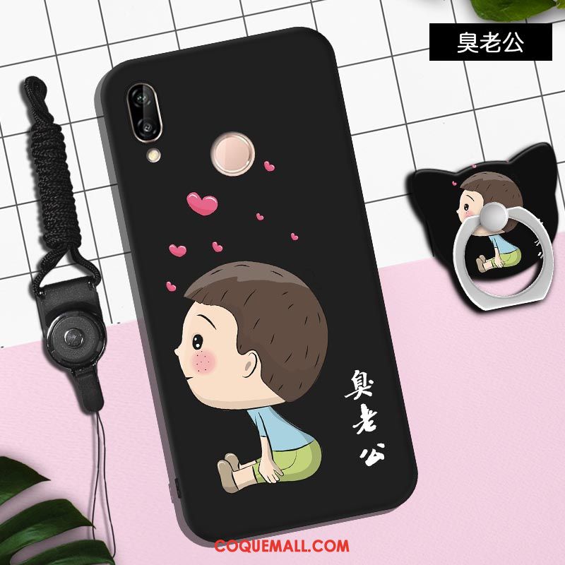 Étui Huawei P Smart+ Fluide Doux Protection Personnalité, Coque Huawei P Smart+ Dessin Animé Incassable