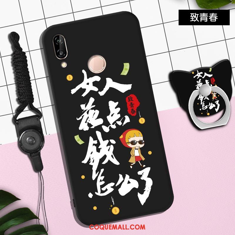 Étui Huawei P Smart+ Fluide Doux Protection Personnalité, Coque Huawei P Smart+ Dessin Animé Incassable