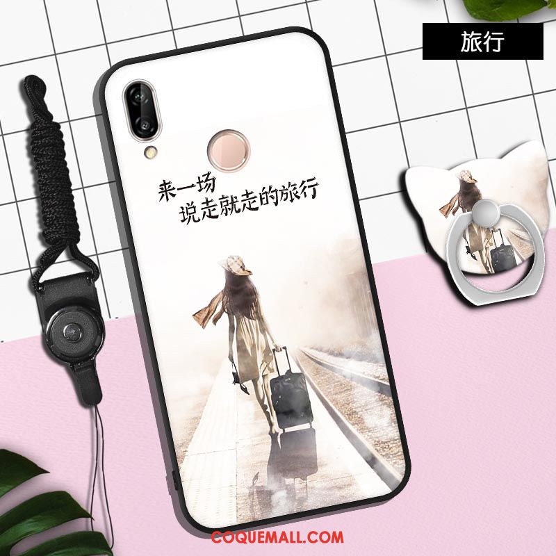 Étui Huawei P Smart+ Fluide Doux Protection Personnalité, Coque Huawei P Smart+ Dessin Animé Incassable