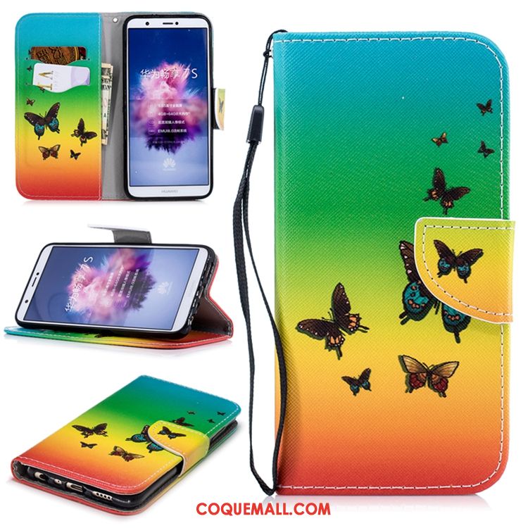 Étui Huawei P Smart+ Incassable Blanc Étui En Cuir, Coque Huawei P Smart+ Téléphone Portable