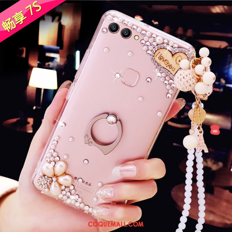 Étui Huawei P Smart Incassable Fluide Doux Transparent, Coque Huawei P Smart Strass Téléphone Portable