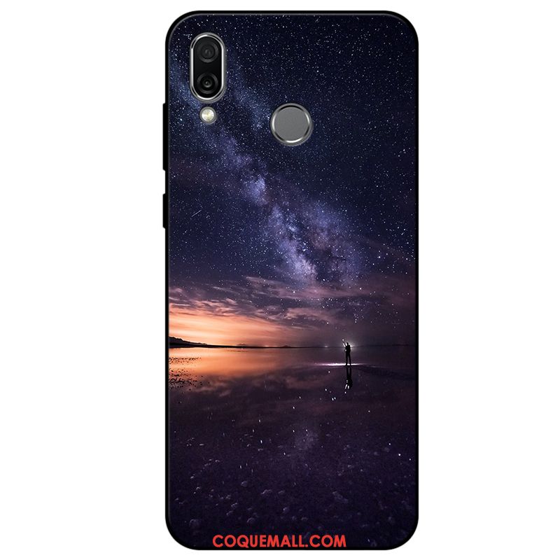 Étui Huawei P Smart+ Incassable Téléphone Portable Bleu Marin, Coque Huawei P Smart+ Fluide Doux Personnalité