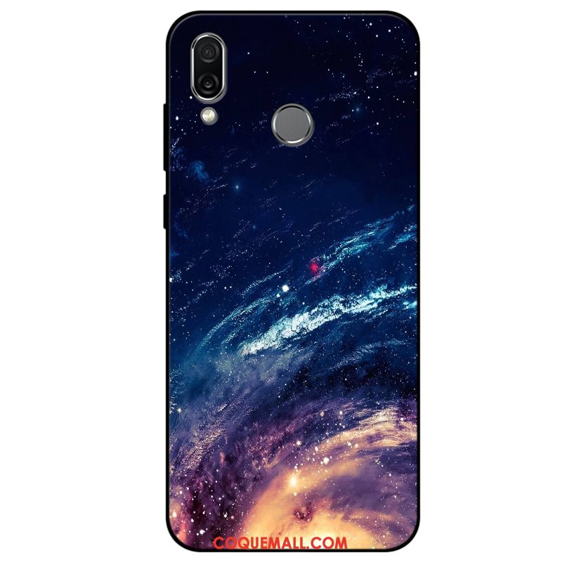 Étui Huawei P Smart+ Incassable Téléphone Portable Bleu Marin, Coque Huawei P Smart+ Fluide Doux Personnalité