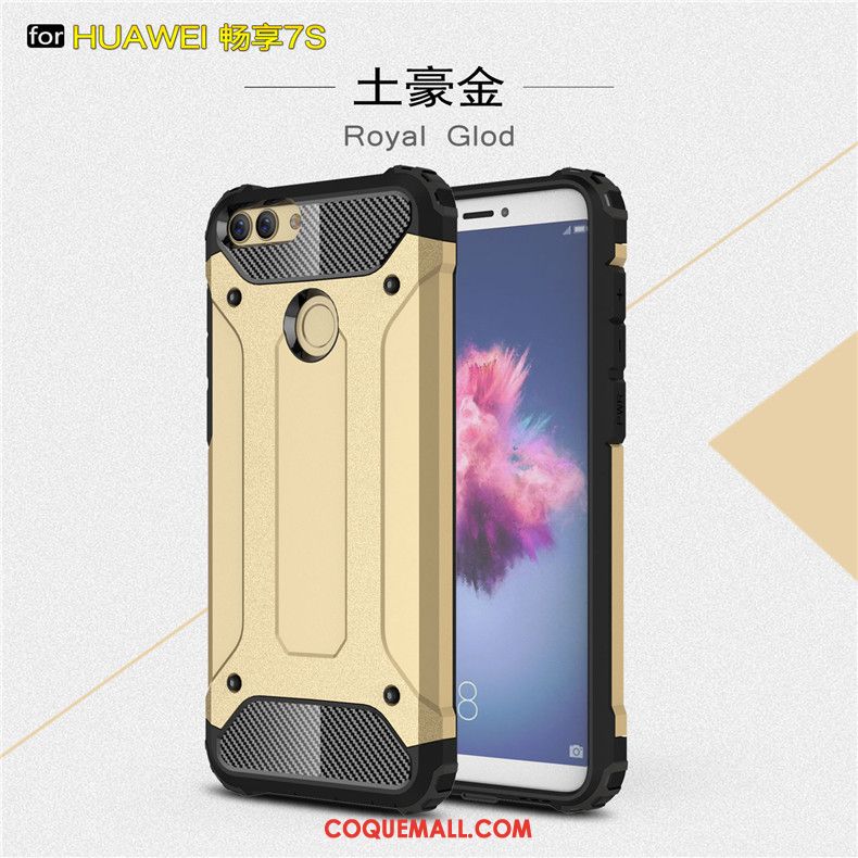 Étui Huawei P Smart Métal Protection Silicone, Coque Huawei P Smart Créatif Argent