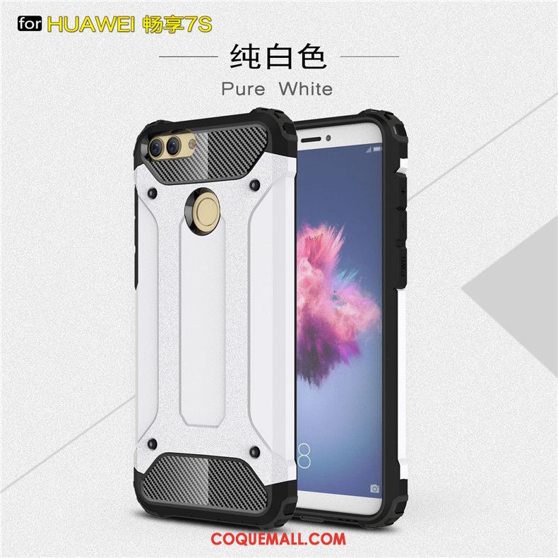 Étui Huawei P Smart Métal Protection Silicone, Coque Huawei P Smart Créatif Argent