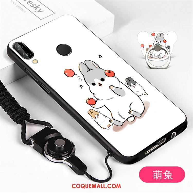 Étui Huawei P Smart+ Noir Incassable Personnalité, Coque Huawei P Smart+ Ornements Suspendus Téléphone Portable