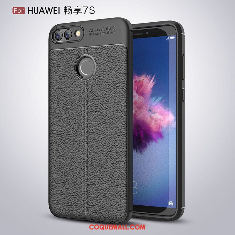 Étui Huawei P Smart Noir Silicone Incassable, Coque Huawei P Smart Jeunesse Fluide Doux