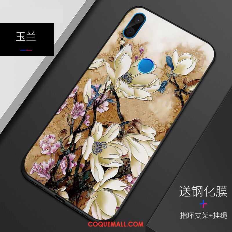 Étui Huawei P Smart+ Personnalité Rouge Gaufrage, Coque Huawei P Smart+ Tout Compris Téléphone Portable