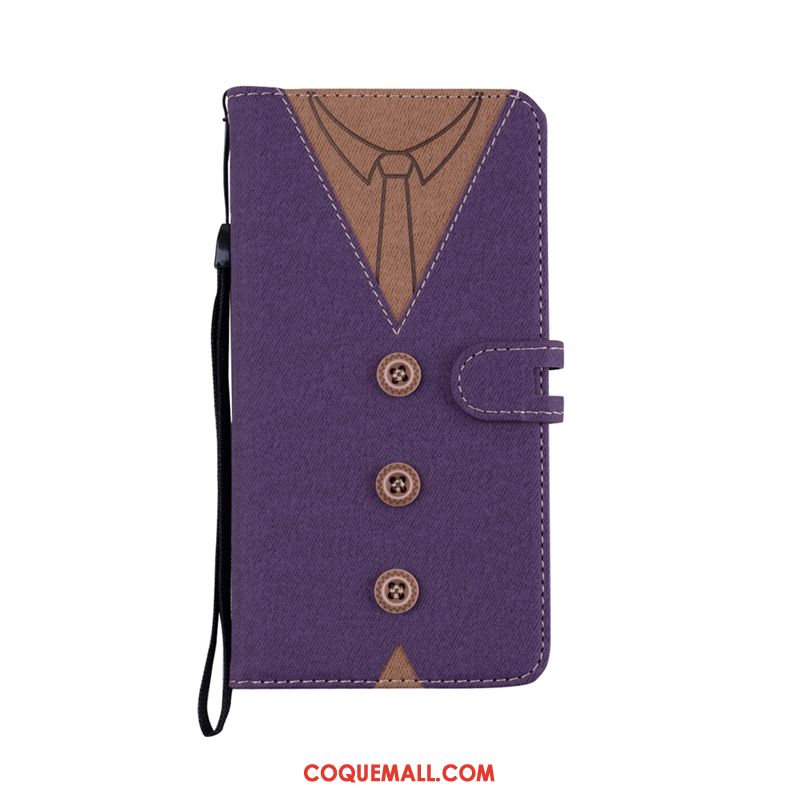 Étui Huawei P Smart Portefeuille Étui En Cuir Protection, Coque Huawei P Smart Violet Support