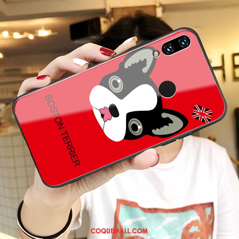 Étui Huawei P Smart+ Protection Dessin Animé Tout Compris, Coque Huawei P Smart+ Net Rouge Fluide Doux