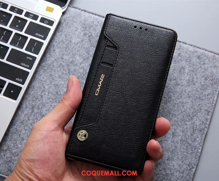 Étui Huawei P Smart+ Protection Sac Carte Étui En Cuir, Coque Huawei P Smart+ Tout Compris Téléphone Portable Braun